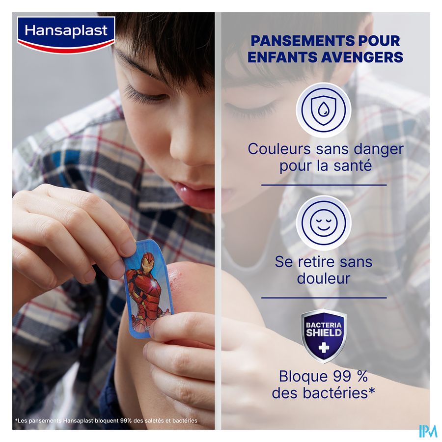 Hansaplast Pansement Enfants Marvel Strips 20