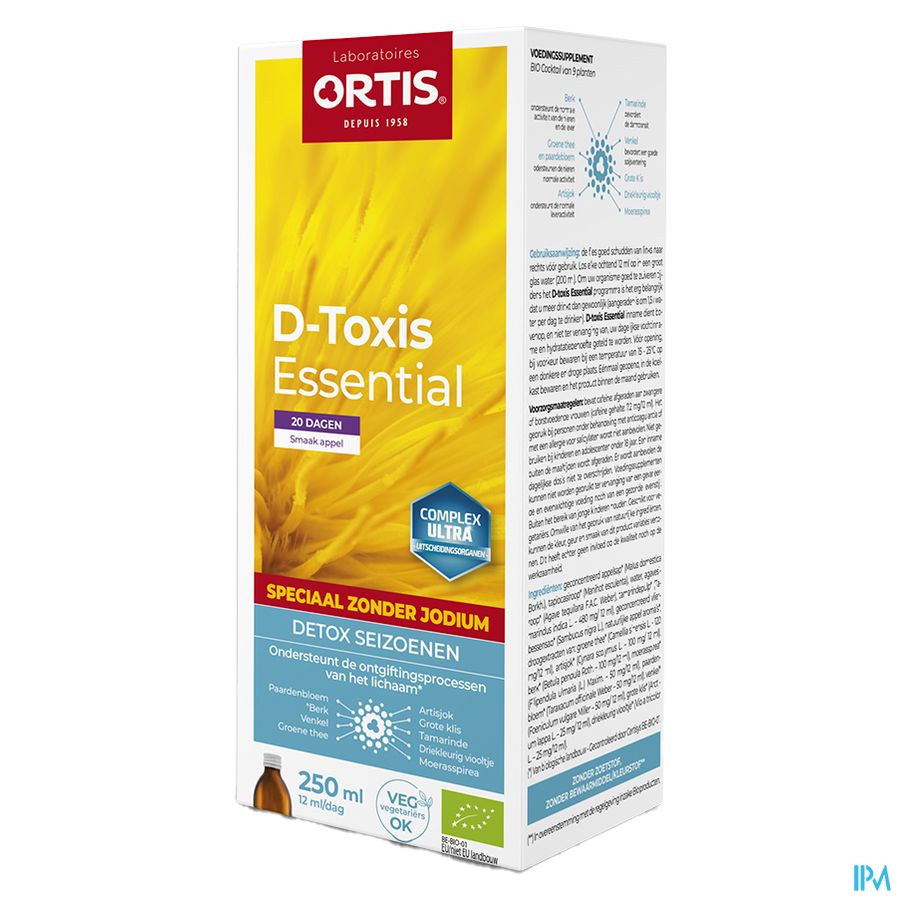 D Toxis Essential Sans Iode Pommes Bio 250ml