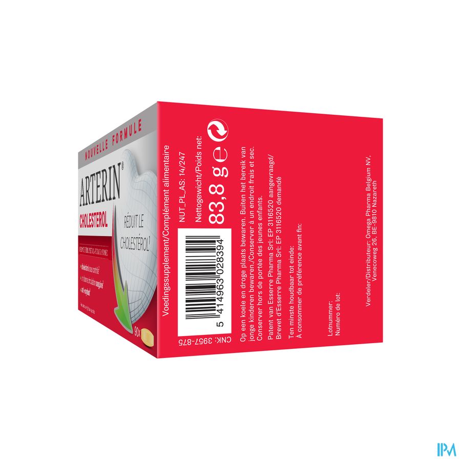 Arterin® Cholestérol 90 Cmp Sans Levure Rouge De Riz/Statines & Bonne Tolérance