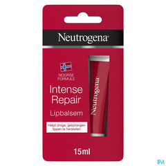 Neutrogena Intense Repair, baume à lèvres apaisant et très hydratant pour les lèvres et les narines endommagées, gercées et irritées, 15 ml