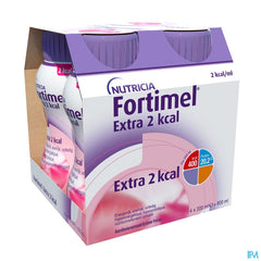 Fortimel Extra 2kcal Goût Fraise Bouteilles 4x200ml