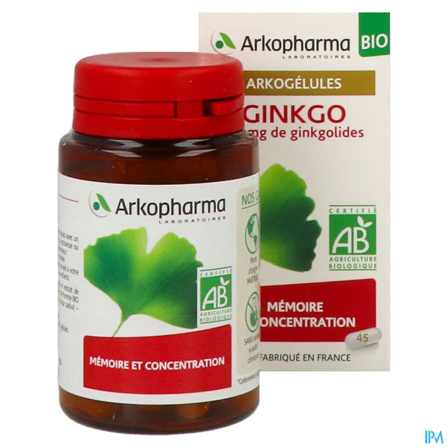 Arkogelules Ginkgo Bio Caps 45