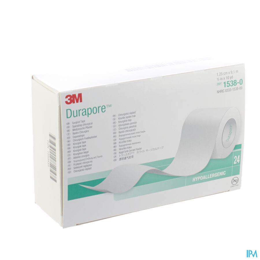 Durapore 3m Sparadrap Soie Synth.12mmx9m 24 1538/0