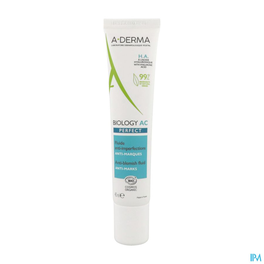 A-DERMA BIOLOGY AC PERFECT Fluide Anti-Imperfections  - Peaux adultes grasses à imperfections et à tendance acnéique