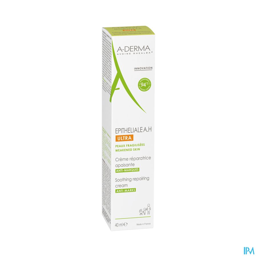 A-DERMA - EPITHELIALE A. H. ULTRA CRÈME RÉPARATRICE APAISANTE - Soin cicatrisant anti-marques, anti-douleur, Post-peeling, post-laser