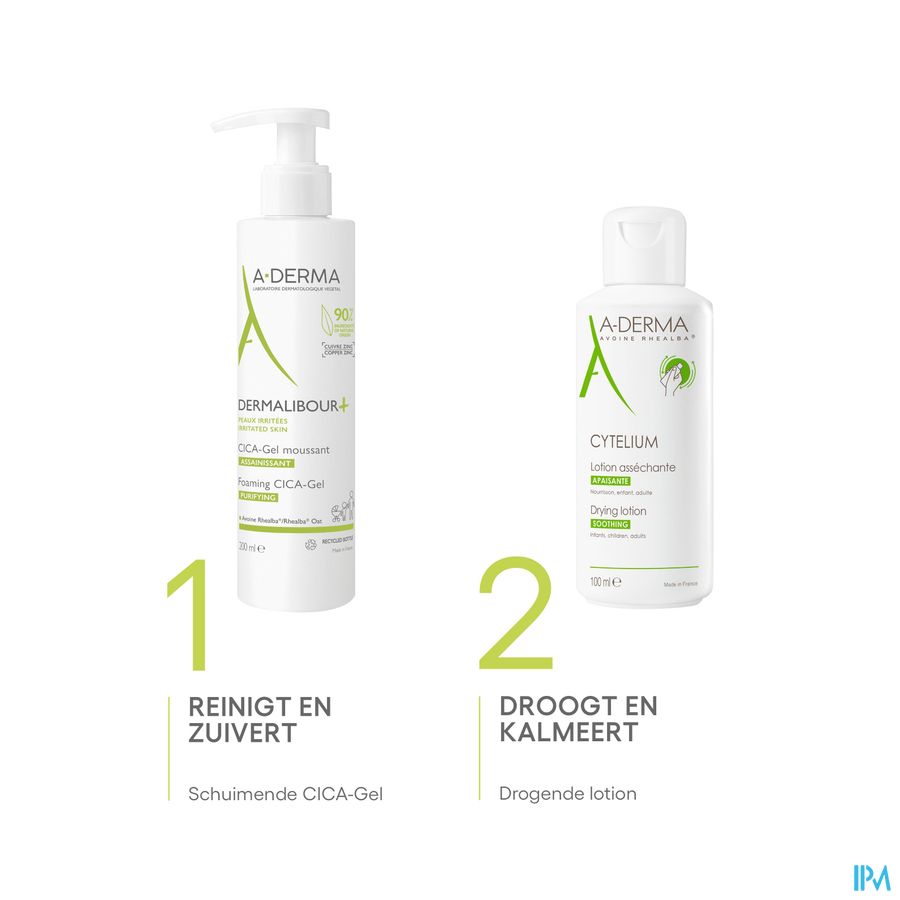 A-DERMA - CYTELIUM LOTION ASSÉCHANTE APAISANTE - Zones irritées sujettes à macération - zones humides - plis cutanées