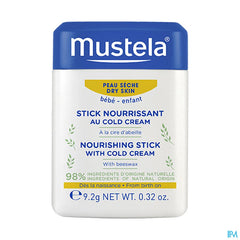 Mustela stick nourrissant au cold cream - peau sèche 9,2g