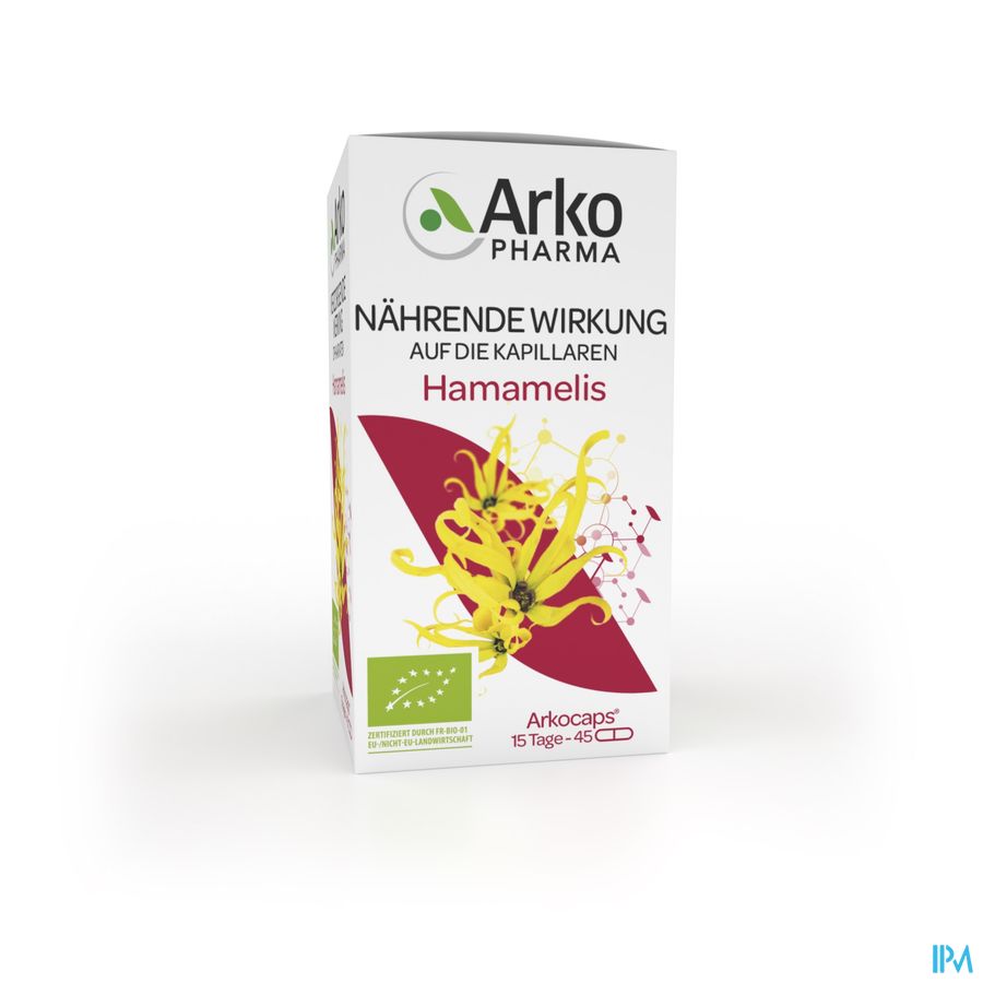 Arkopharma Arkogélules Hamamélis Bio Effet bénéfique sur les petits vaisseaux 45 Gélules