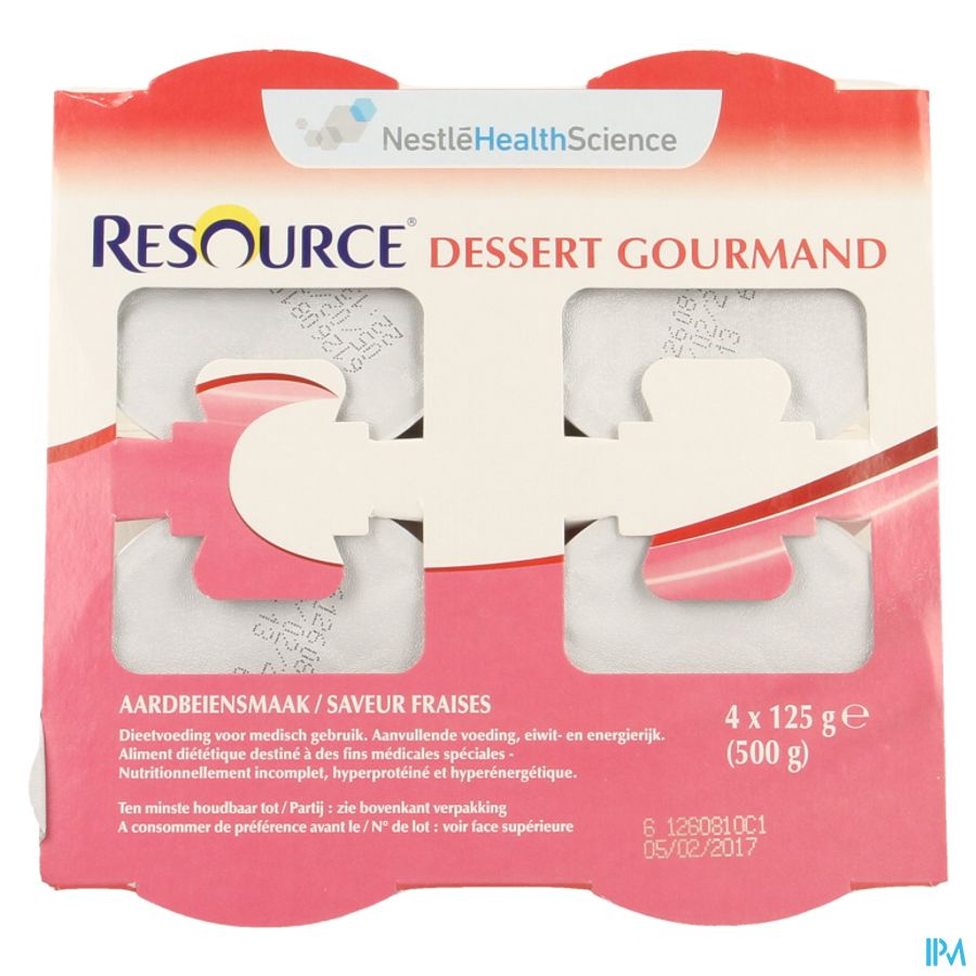 Resource Dessert Gourmand Fraise 4x125g 12311130