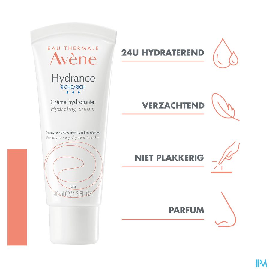 Avène Hydrance riche Crème hydratante Peau sensible 40ml