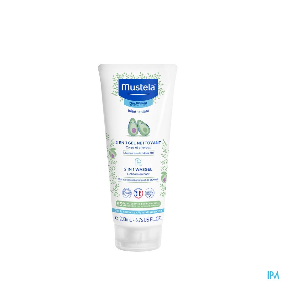 Mustela gel nettoyant 2 en 1 - Peau normale 200 ml