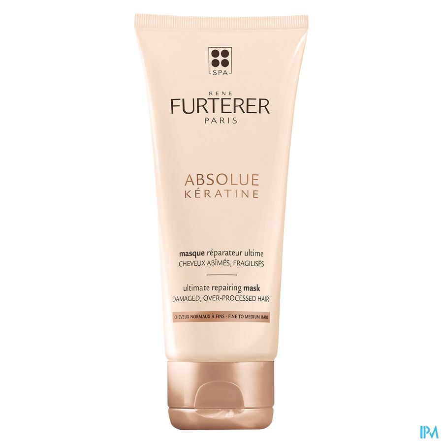 René Furterer Masque réparateur ultime - Cheveux normaux à fins  - Masque à la Kératine pour cheveux abimés - ABSOLUE KERATINE