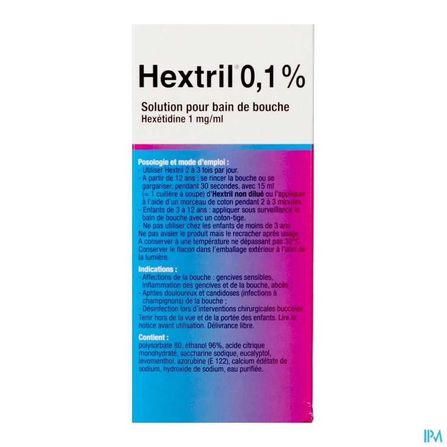 Hextril 0,1% Sol Bain Bouche 200ml