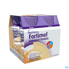 Fortimel Compact Protein Arôme Tropical Gingembre épicé Complément Nutritionnel Dénutrition Bouteilles 4x125 ml
