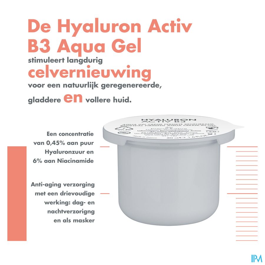 Eau Thermale Avène Aqua Gel-Crème régénération cellulaire - Soin Anti-âge visage HYALURON ACTIV B3