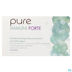 Pure Immuni Forte. Adultes. Vitamine C, D, Zinc, Selenium. Immunité. 60 comprimés.