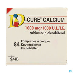 D Cure Calcium 1000mg/1000ui Comp Croquer 84