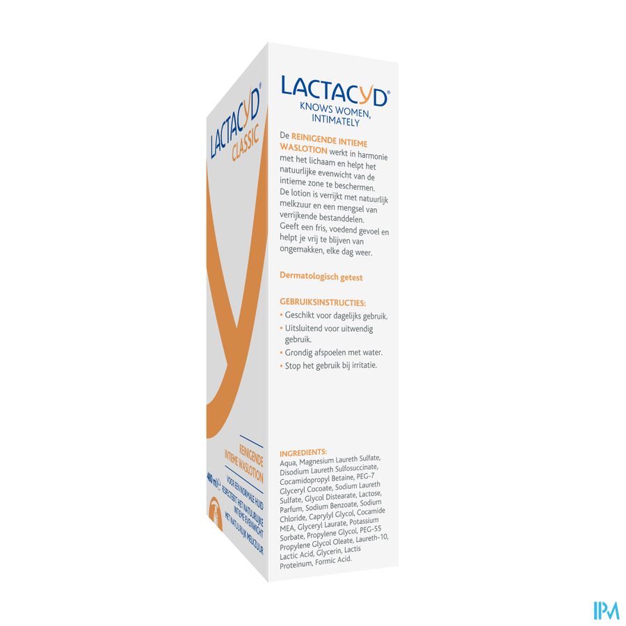 Lactacyd® Classic - Lotion Lavante Intime Nettoyante - Usage Quotidien - 400 ml