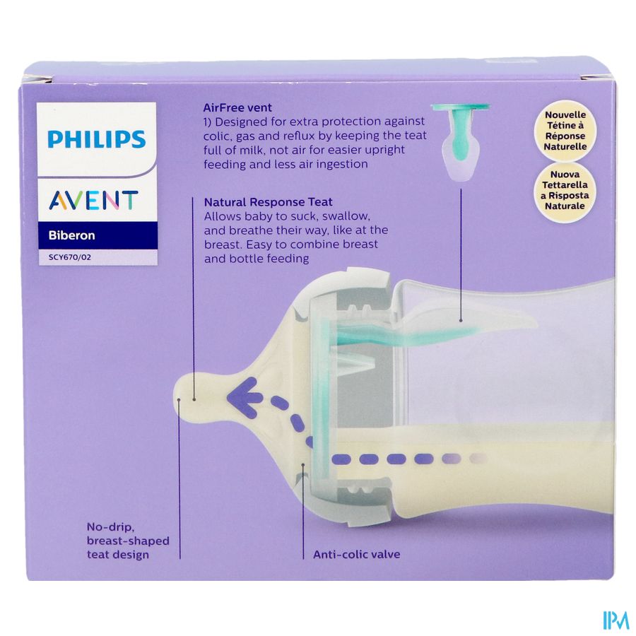 Philips Avent Natural 3.0 Airfree Biberon 2x125ml