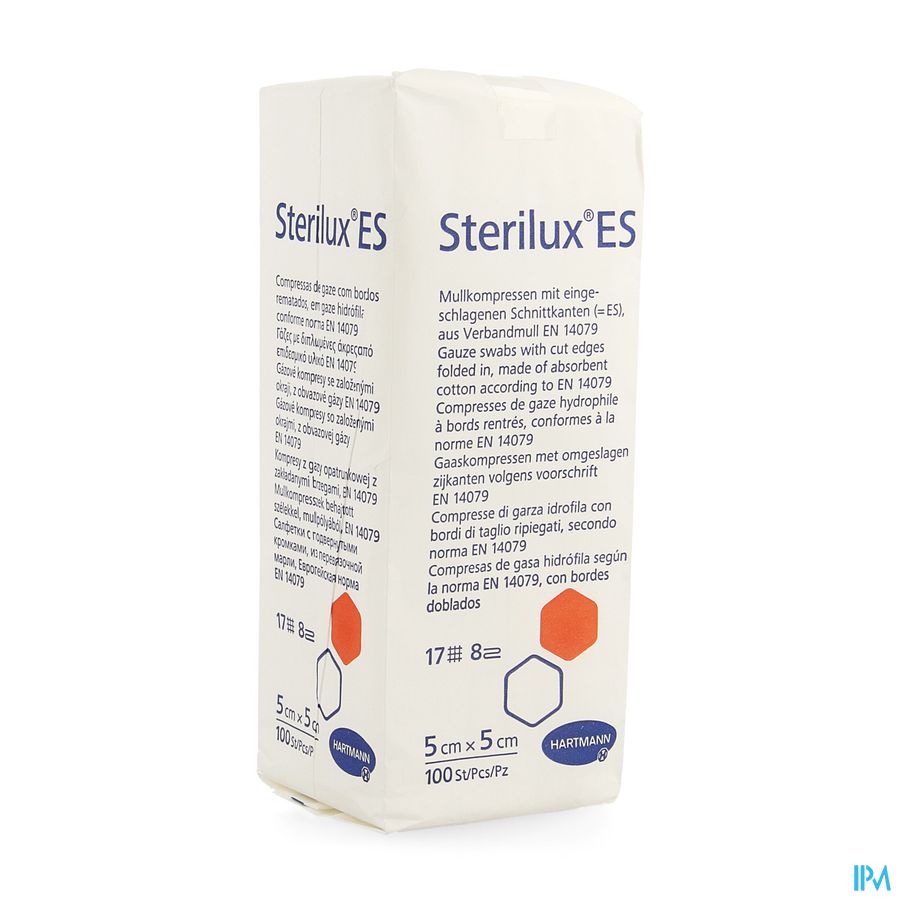 Sterilux Es 5x5cm 8pl.nst. 100 P/s