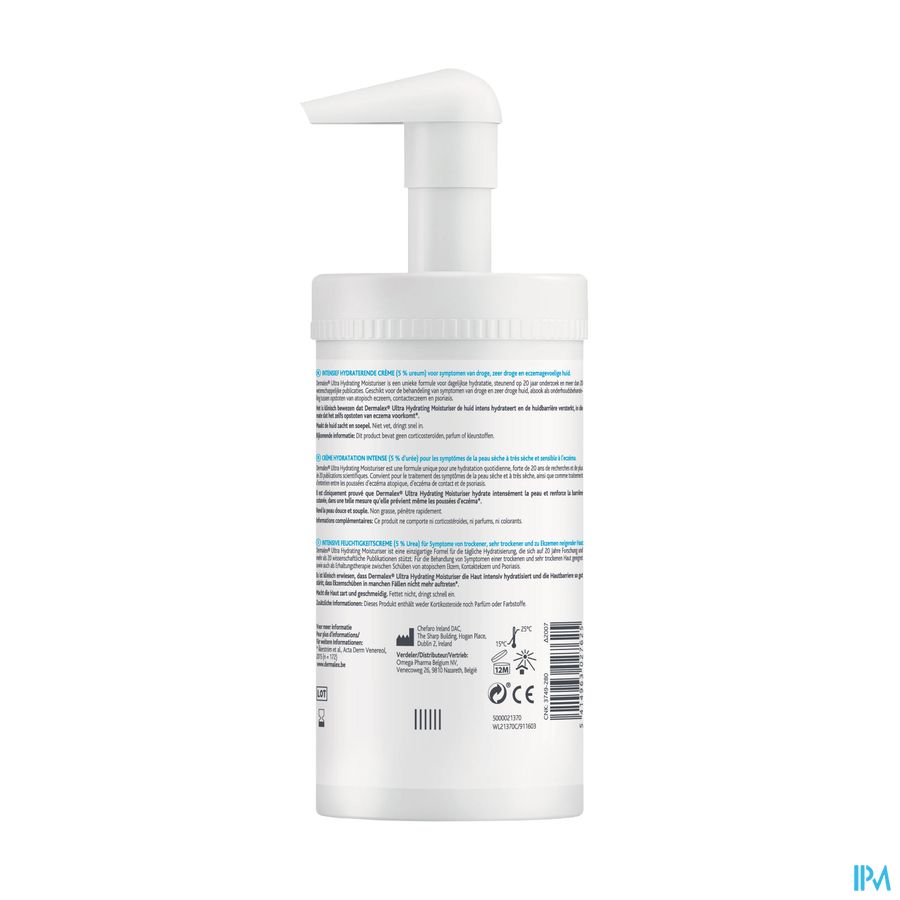 Dermalex® Crème Ultra Hydratante – Peau Très Sèche & Atopique – 500 ml