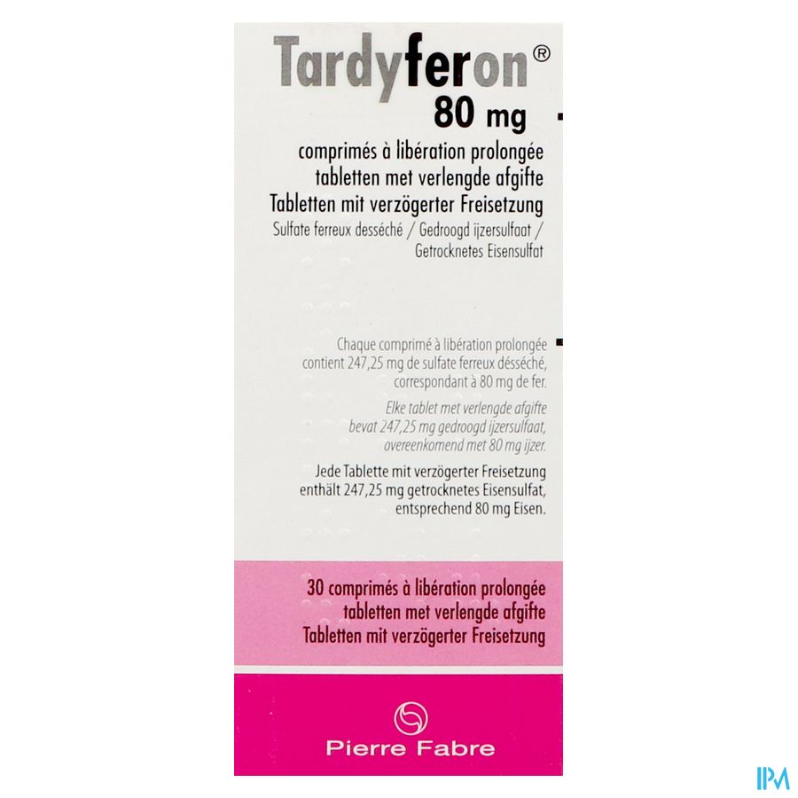 Tardyferon 80mg Comp Pell 30