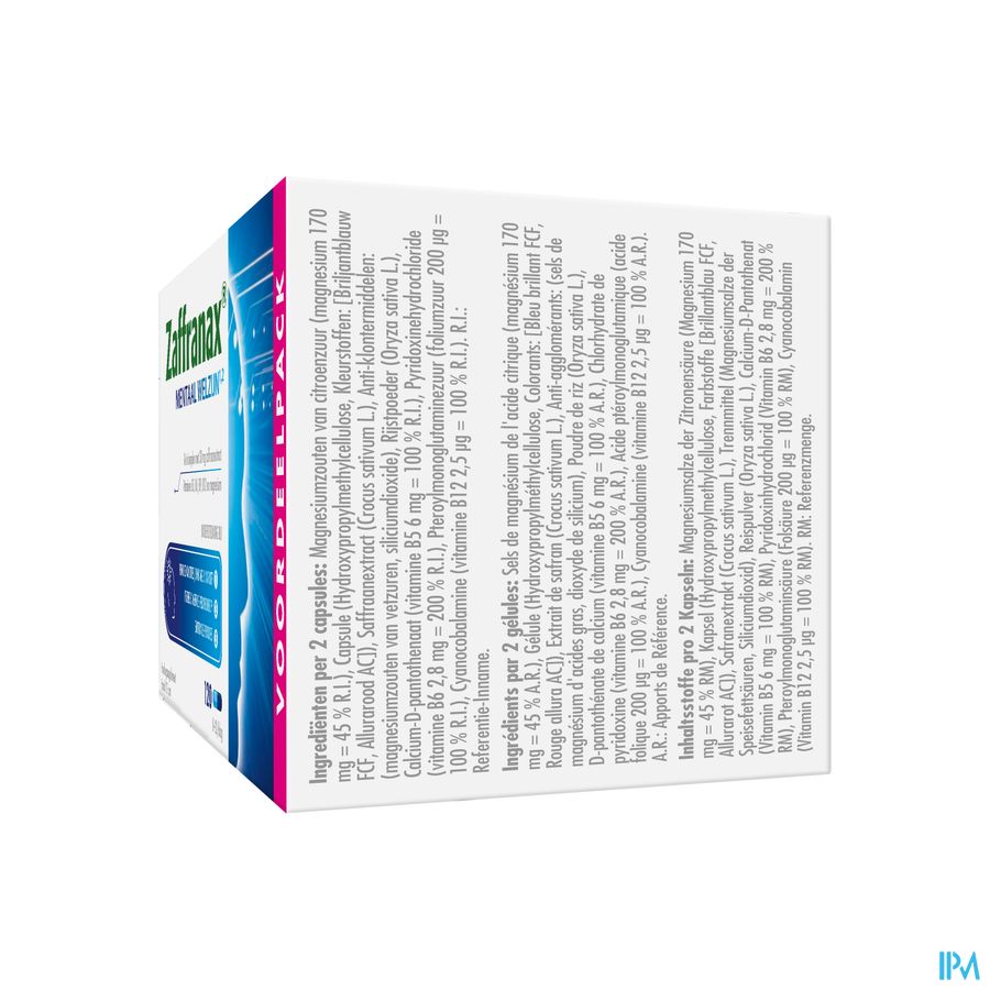 Zaffranax® Bien-être Mental 120 Gélules - Stress (4), Fatigue (3), Émotionnel (1)