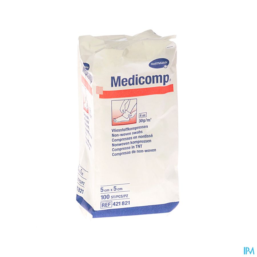 Medicomp 5x5cm 4pl. Nst. 100 P/s