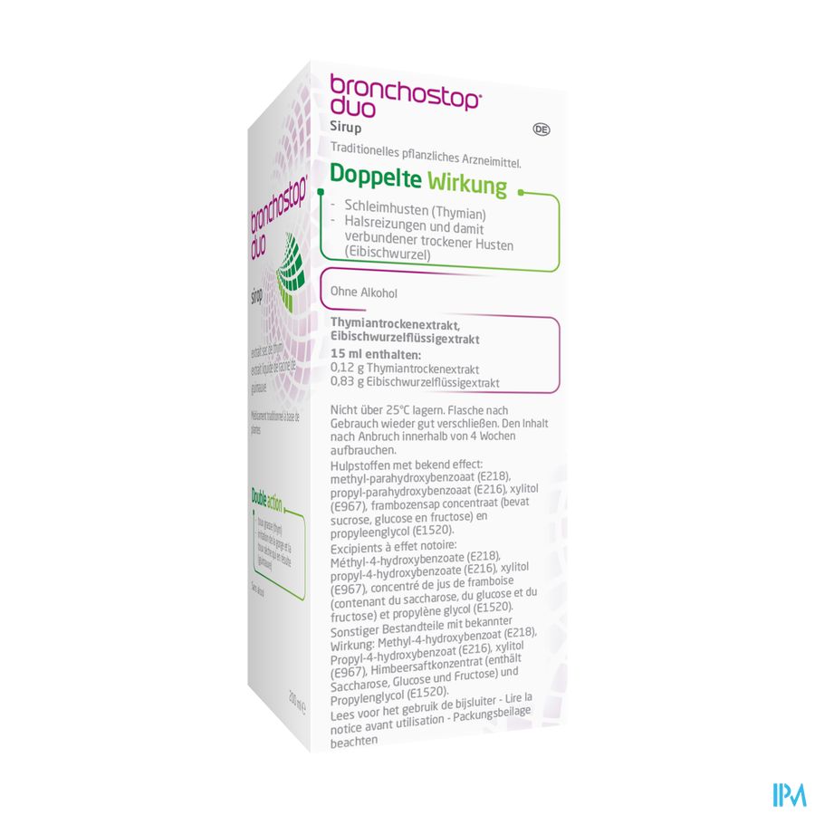 Bronchostop® Duo Sirop 200 ml -Toux Grasse Et Toux Sèche En Cas De Rhume