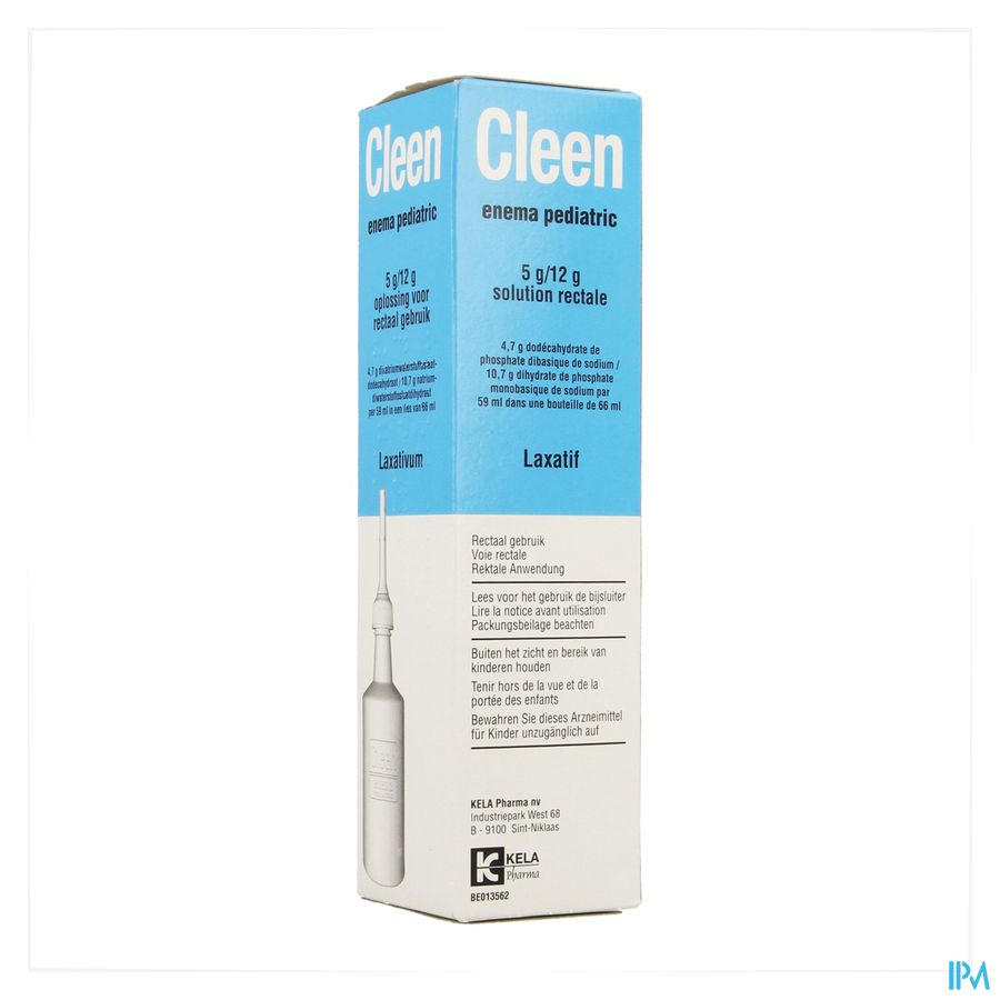 Cleen Enema Pediatric 5g/12g Sol Rectale Fl 66ml