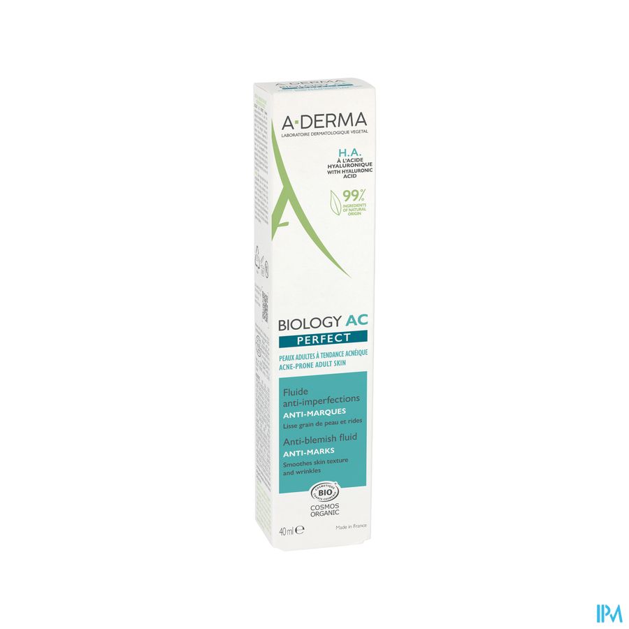 A-DERMA BIOLOGY AC PERFECT Fluide Anti-Imperfections  - Peaux adultes grasses à imperfections et à tendance acnéique