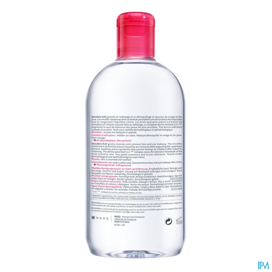 Bioderma Sensibio H2o Sol Micellaire P Sens. 500ml