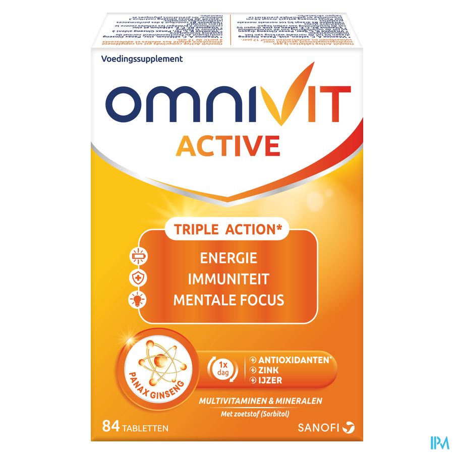 Omnivit Active 84cp - Vitamine Immunité Energie