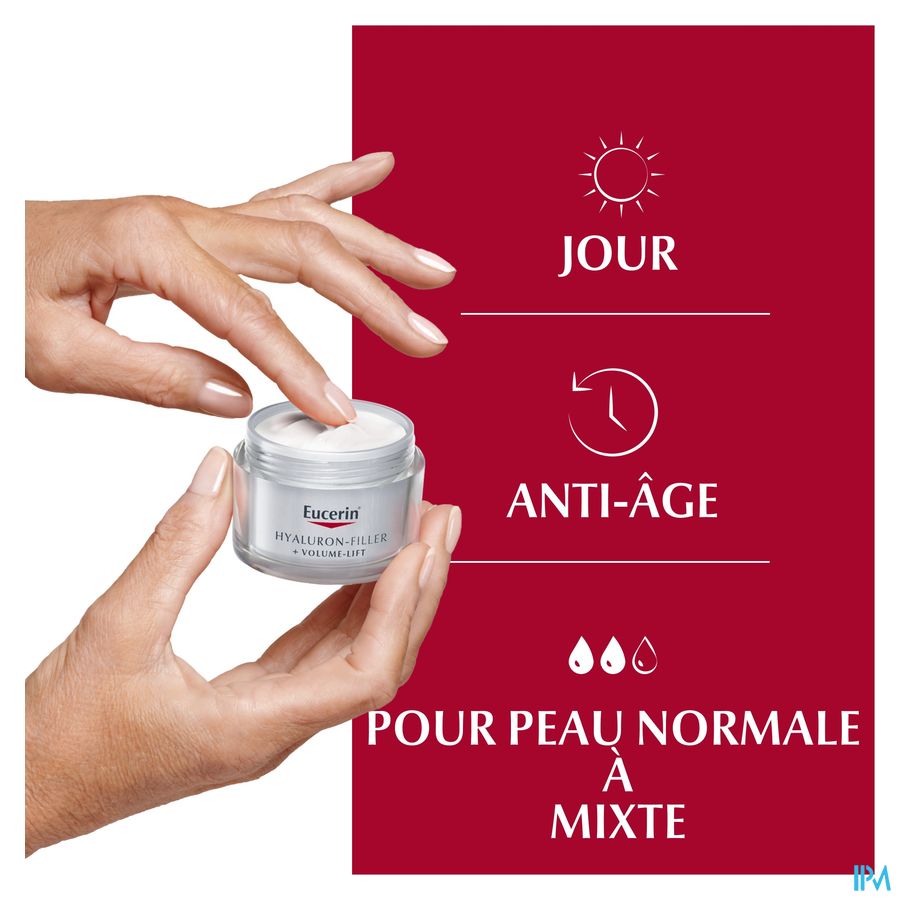 Hyaluron-Filler + Volume-Lift Soin de Jour SPF 15 Peau Normale à Mixte Anti-Rides & Anti-Âge Pot 50ml