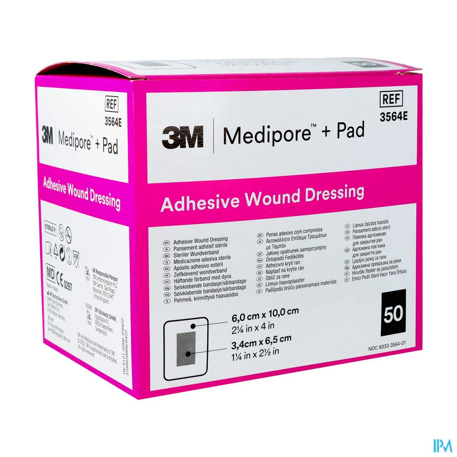 Medipore + Pad 3m 6x10,0cm 50 3564e