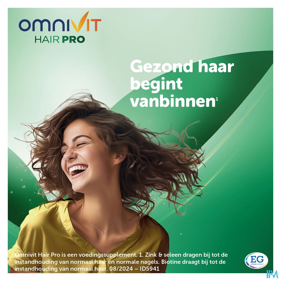 Omnivit Hair Pro 180cp PROMO 1 mois gratuit  - Vitamine Anti-chute Cheveux