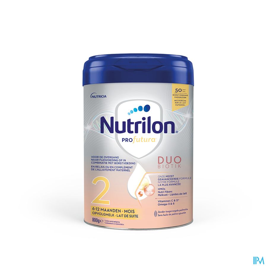 Nutrilon Profutura 2 composition unique DUOBIOTIK Lait de suite bébé 6 à 12 mois poudre 800g