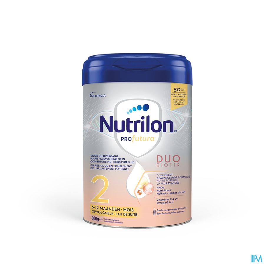 Nutrilon Profutura 2 | Composition unique DUOBIOTIK | Lait de suite Bébé 6 à 12 mois  | Lait en Poudre pour Biberon | 800g