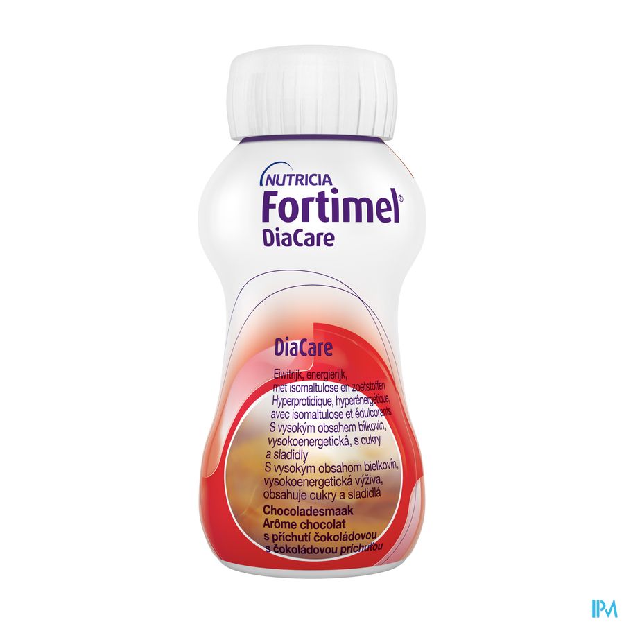 Fortimel DiaCare Arôme Chocolat Complément Nutritionnel Dénutrition Bouteilles 4x200ml