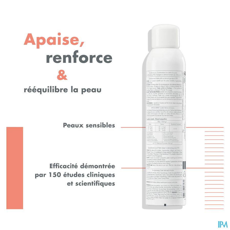 Eau Thermale Avène - Spray Brumisateur Apaisant Eau Thermale Peaux sensibles