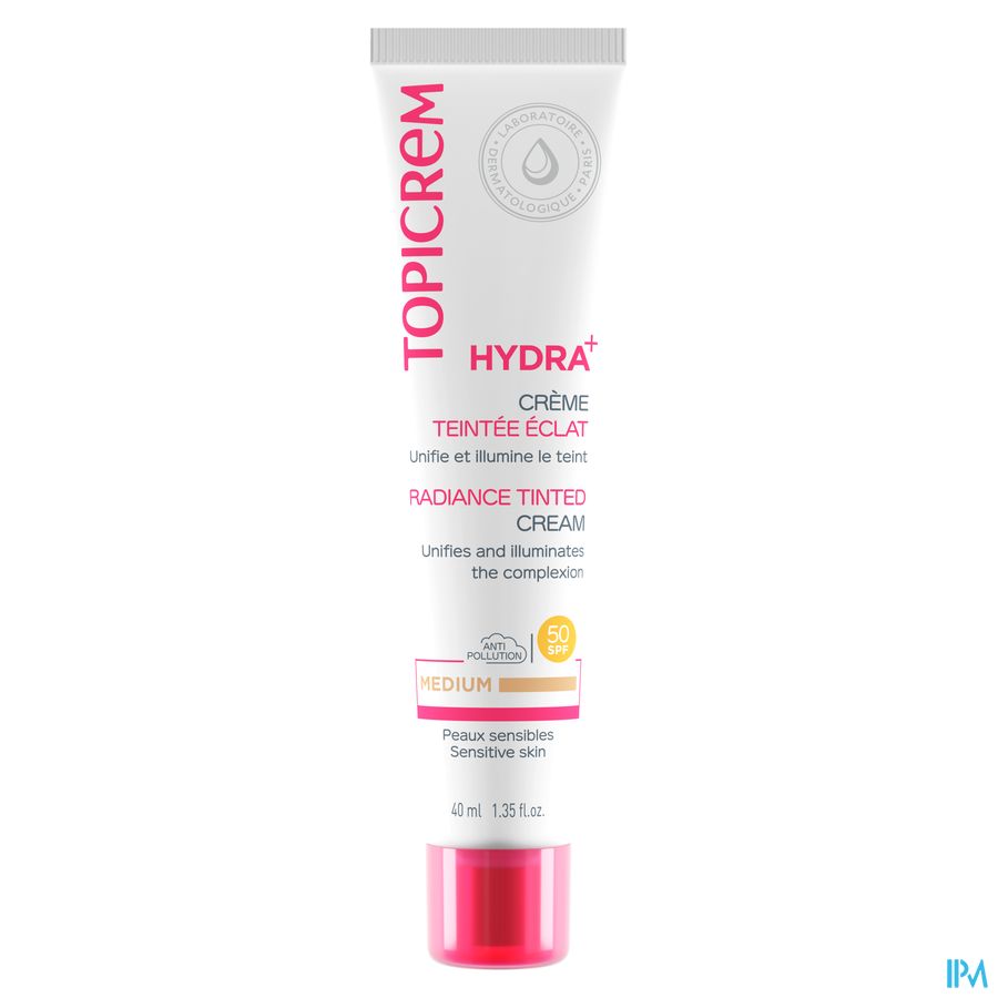 Topicrem Hydra+ Cr Teintee Eclat Medium 40ml Nf