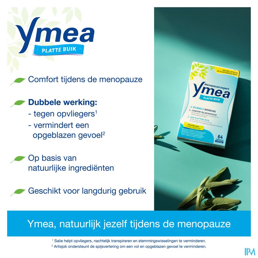 Ymea® Ventre Plat 64 P. - Ménopause - Contre Bouffées De Chaleur & Ballonnements