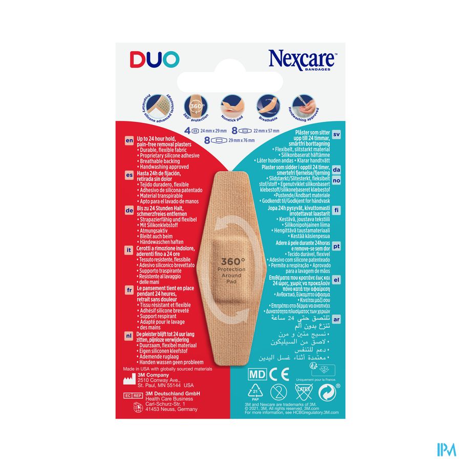 Nexcare 3m Duo Pansement Assortiment 20