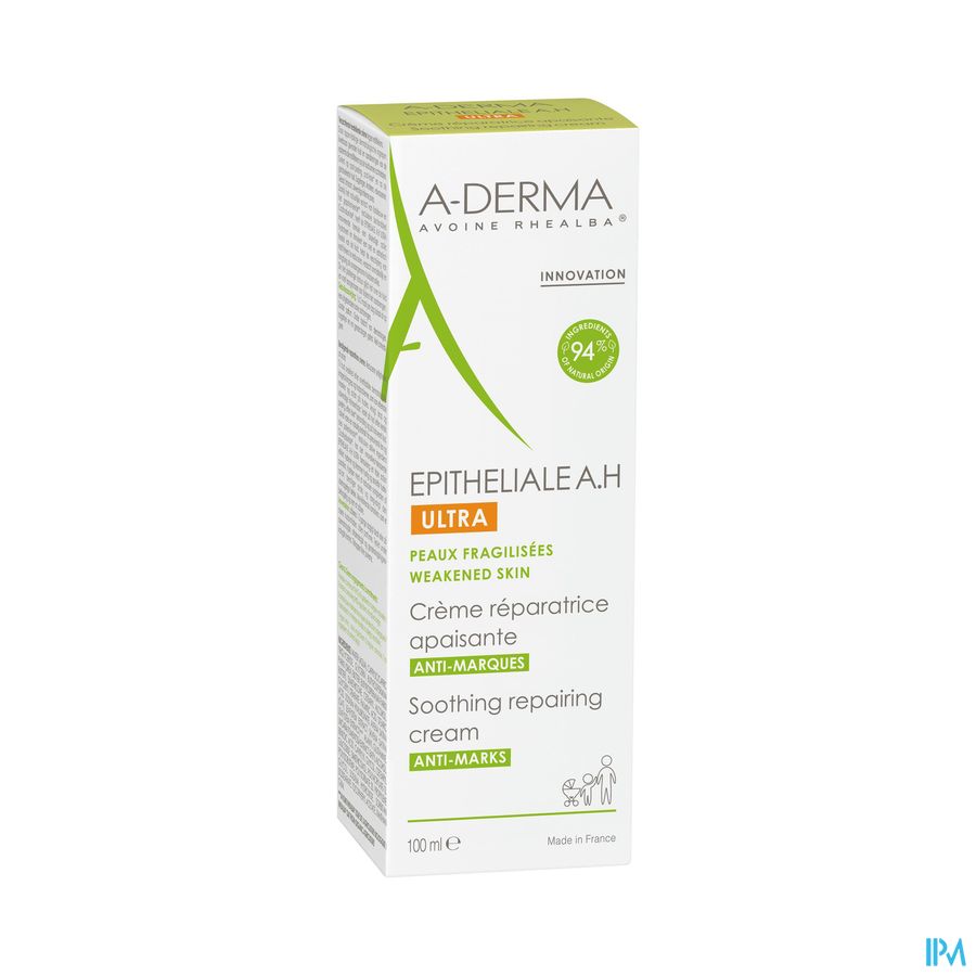 A-DERMA - EPITHELIALE A. H. ULTRA CRÈME RÉPARATRICE APAISANTE - Soin cicatrisant anti-marques, anti-douleur, Post-peeling, post-laser