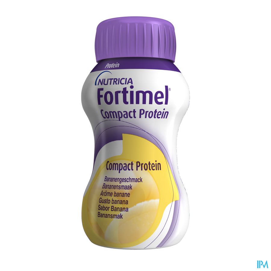 Fortimel Compact Protein Goût Banane Bouteilles 4x125 ml