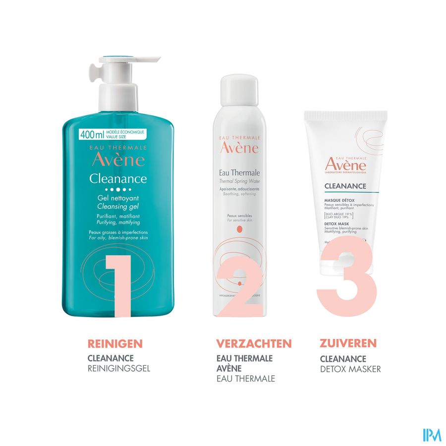 Eau Thermale Avène Masque CLEANANCE détox  - Matifiant, purifiant - Peaux sensibles, à imperfections