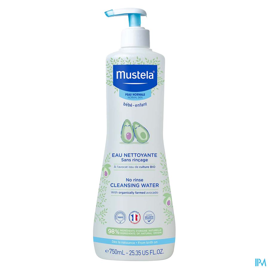 Mustela Eau nettoyante sans rinçage - Peau normale  750 ml