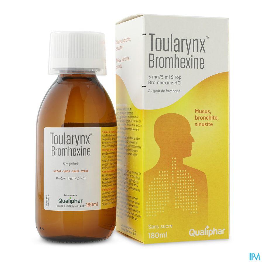 Toularynx Bromhexine 180 ml sirop toux grasse