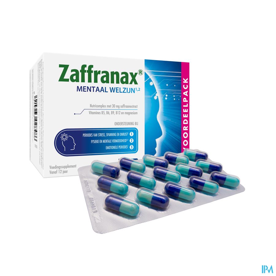 Zaffranax® Bien-être Mental 120 Gélules - Stress (4), Fatigue (3), Émotionnel (1)