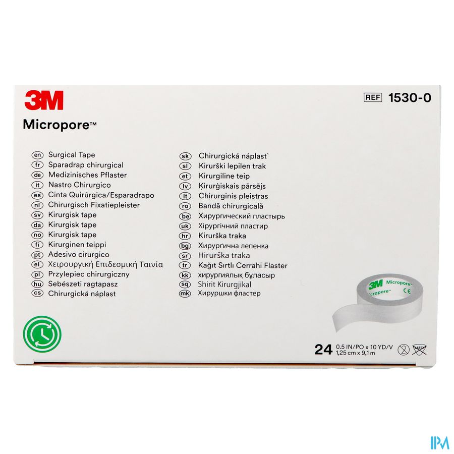 Micropore 3m Sparadrap 12mmx9,14m Rouleau 24 1530